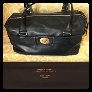 Black soft leather Kate Spade handbag